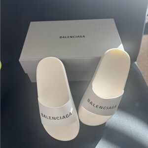 Balenciaga White Kids Sandals